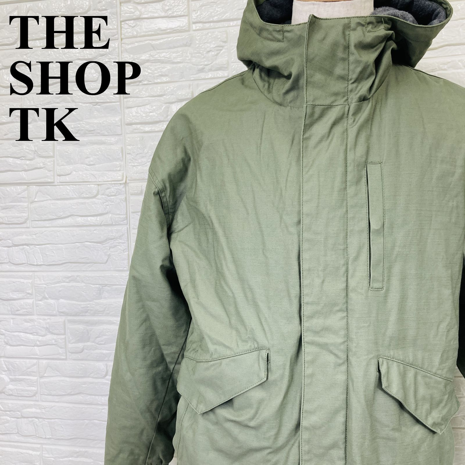 THE SHOP TK ザショップティーケー フードジャケット アウター カーキ M 0275K