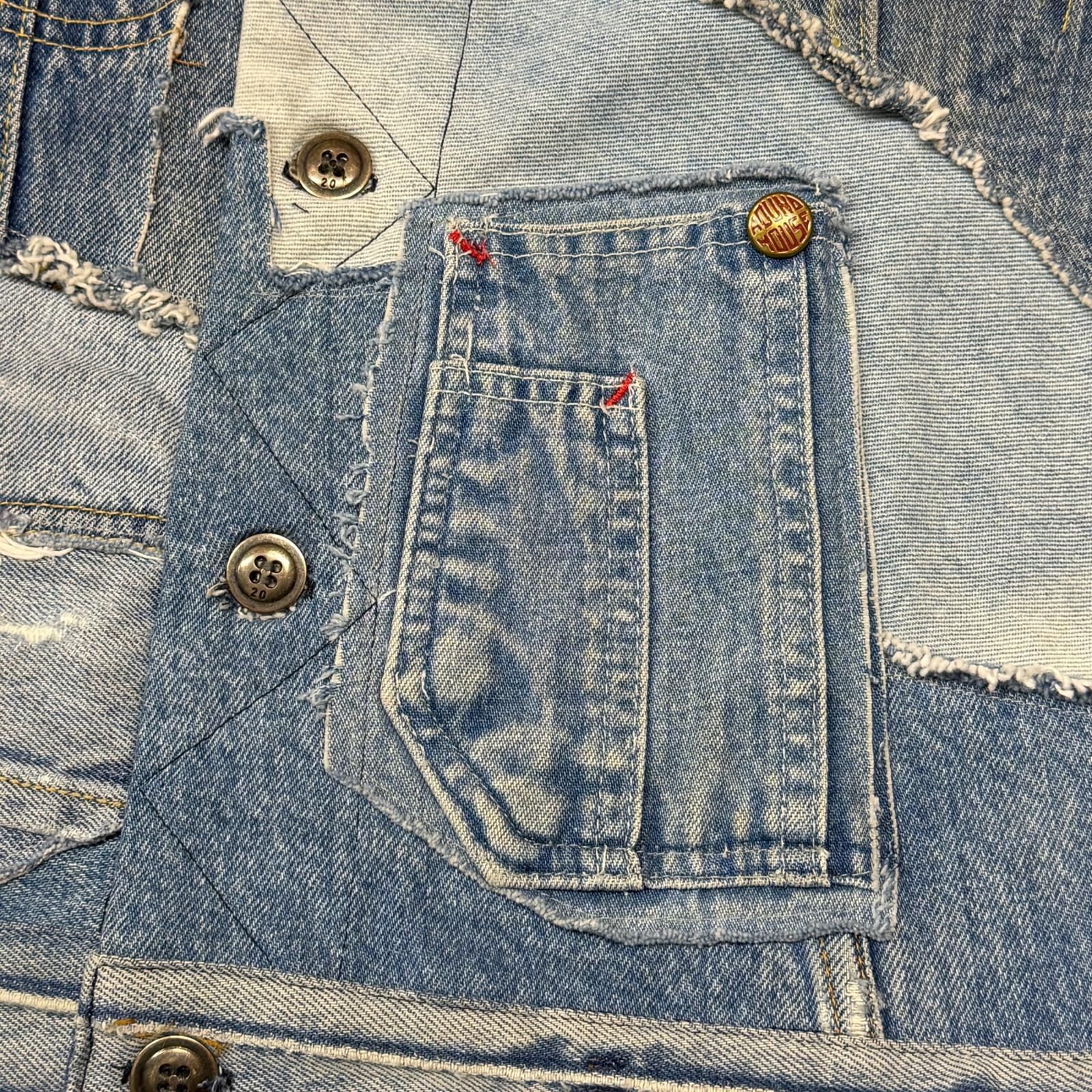 Greg Lauren The Reconstructed Vintage Denim Scrap Trucker jacket 