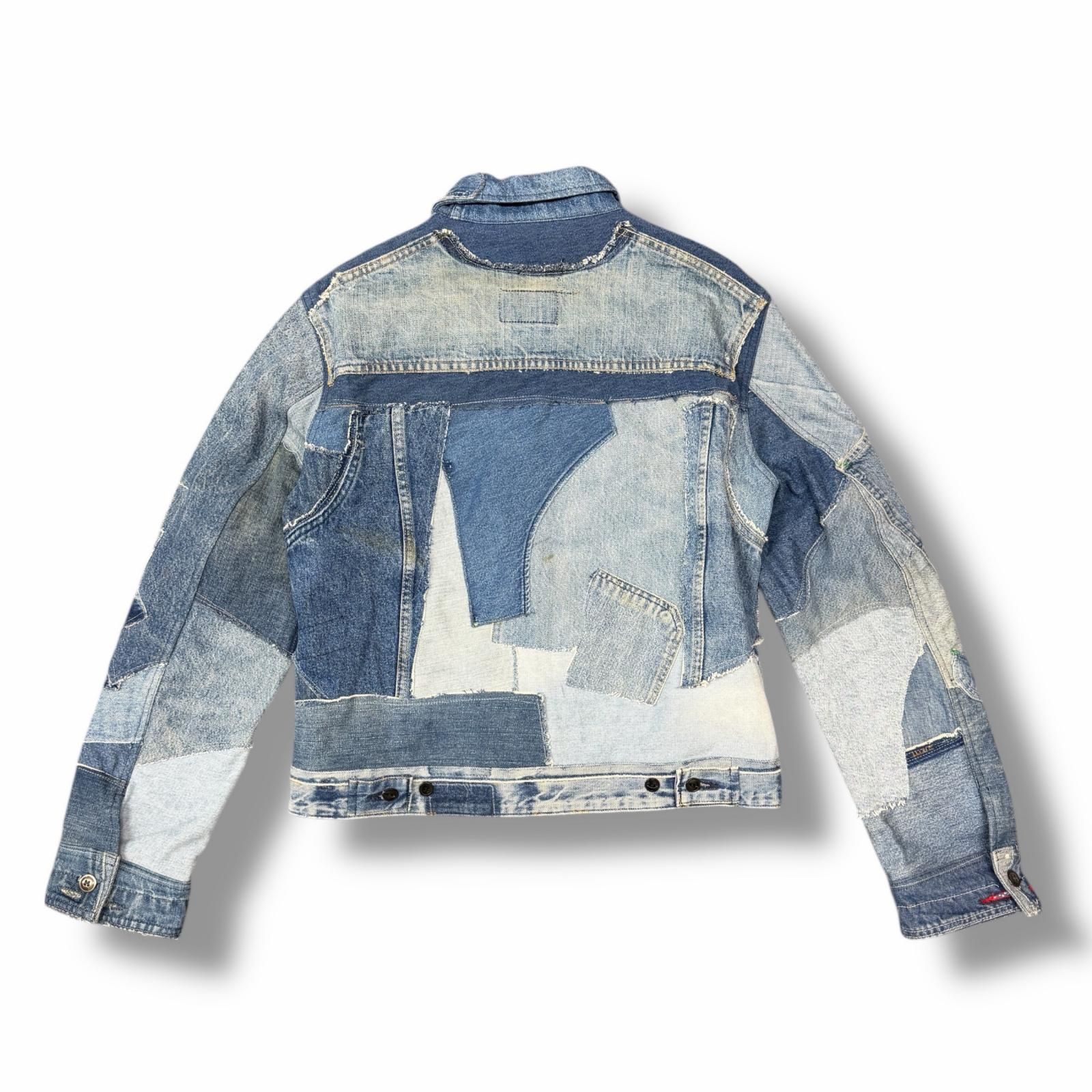 Greg Lauren The Reconstructed Vintage Denim Scrap Trucker jacket 