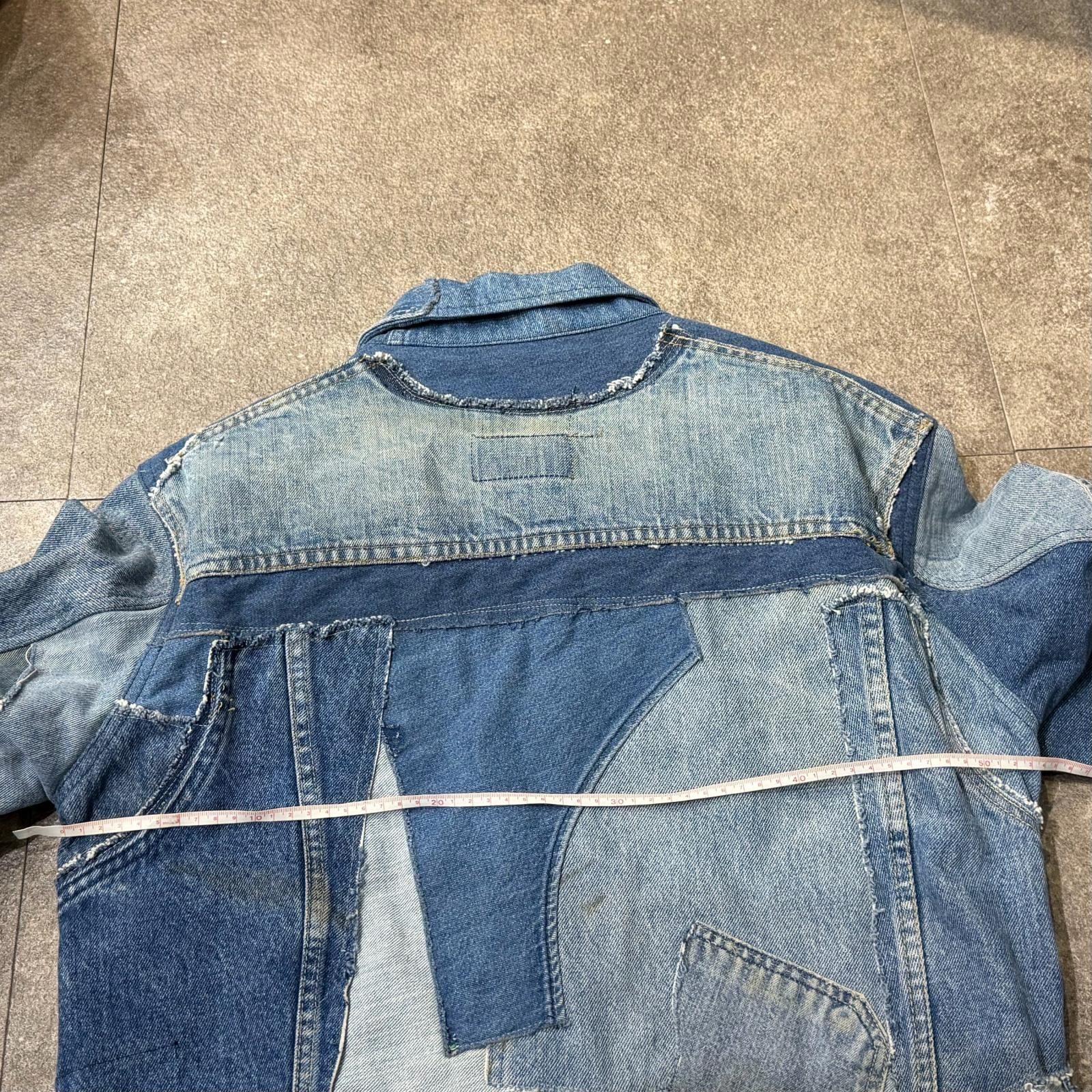 Greg Lauren The Reconstructed Vintage Denim Scrap Trucker jacket 