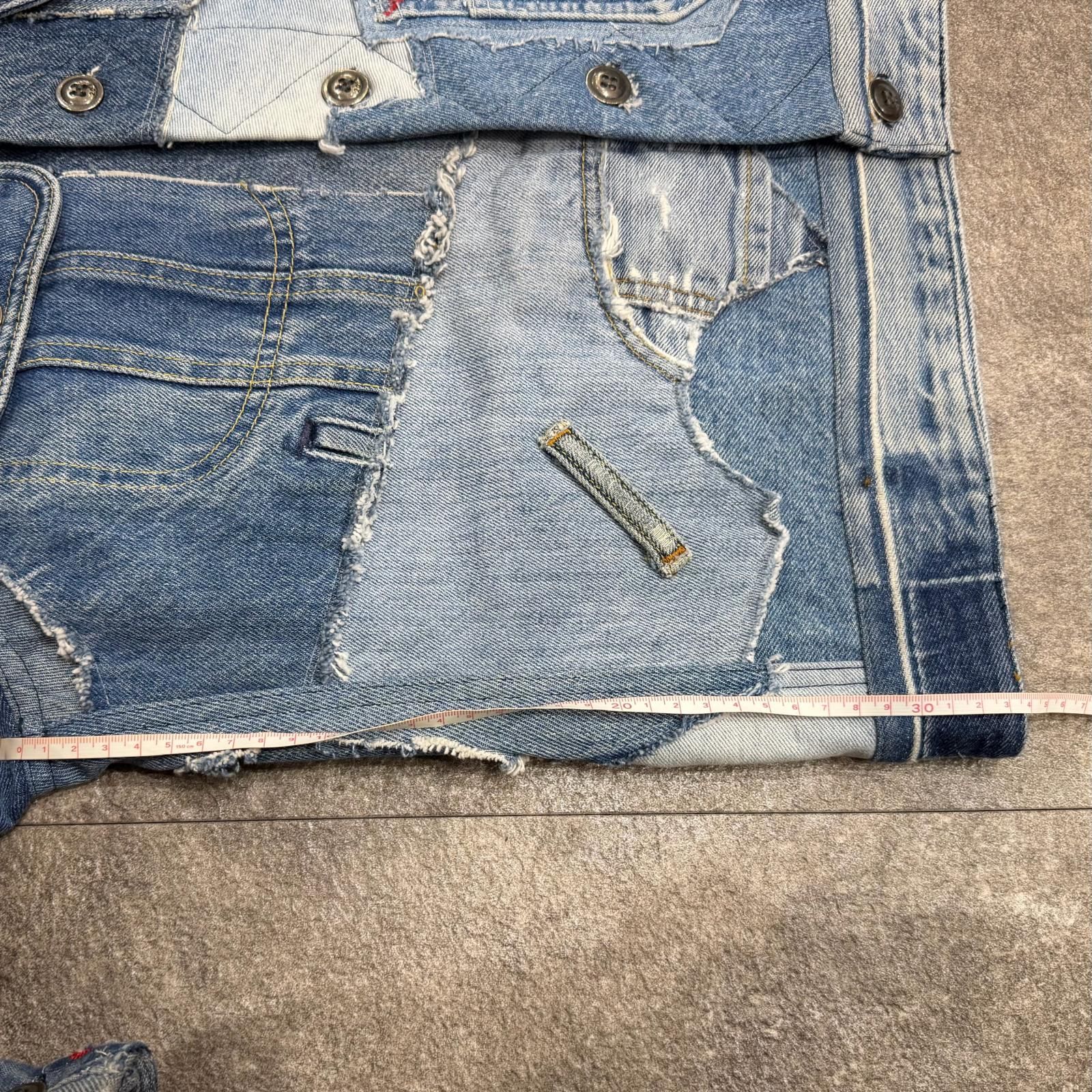 Greg Lauren The Reconstructed Vintage Denim Scrap Trucker jacket 