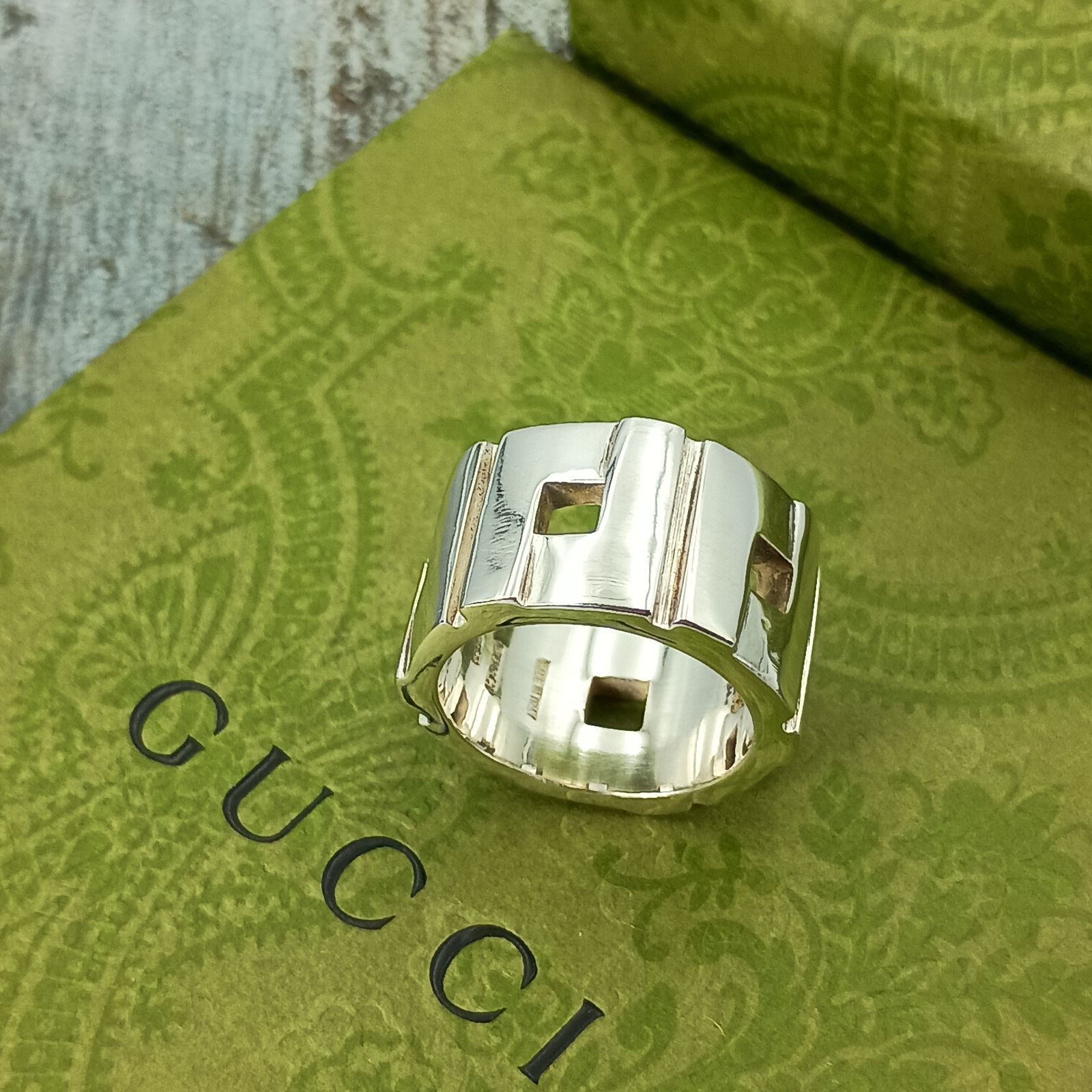 シルバー925 OLD GUCCI リング GUCCI（グッチ） 12号 リング・指輪 オープン スクエア シルバー925
