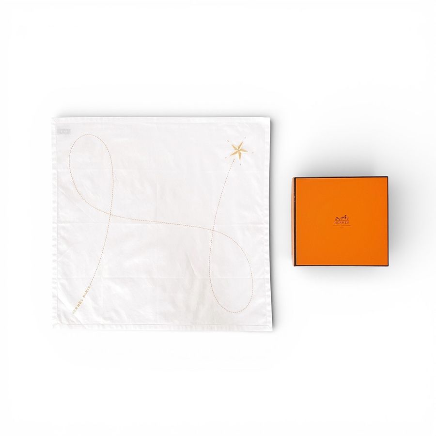 HERMES エルメス Konstellation コンステラシオン Hロゴ スター 刺繍