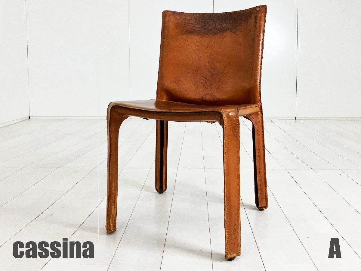CAB 412 本革1脚　カッシーナ　マリオベリーニ　マットブラウン お得，新品 A)cassina/カッシーナ412 CAB / キャブチェアマリオ