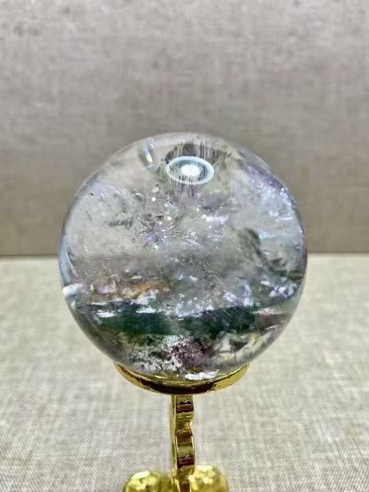 AAAAAA級天然ガーデンクォーツ水晶丸玉B0316|YS|14569|470A