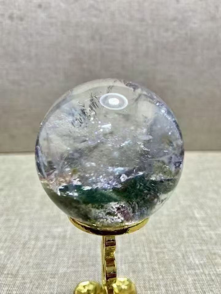 AAAAAA級天然ガーデンクォーツ水晶丸玉B0316|YS|14569|470A