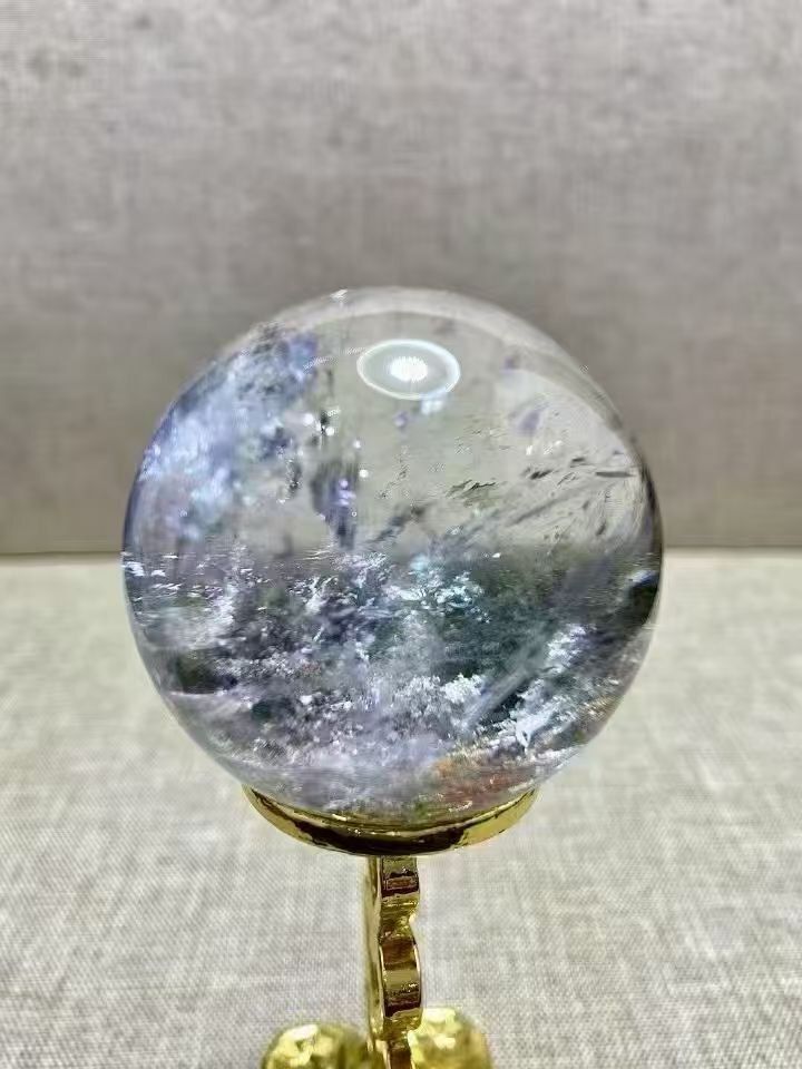 AAAAAA級天然ガーデンクォーツ水晶丸玉B0316|YS|14569|470A