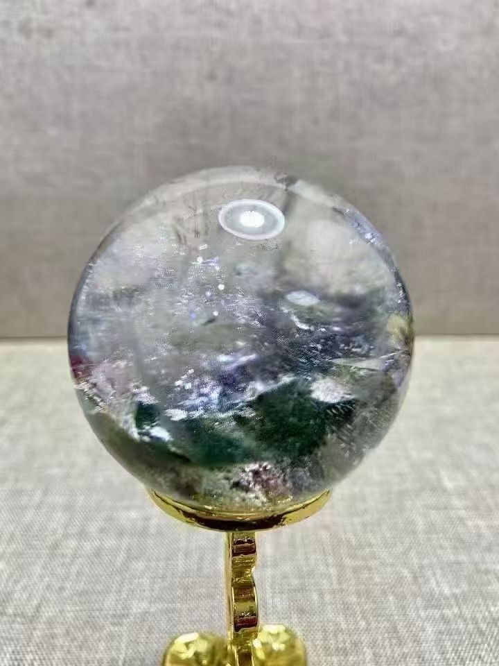 AAAAAA級天然ガーデンクォーツ水晶丸玉B0316|YS|14569|470A