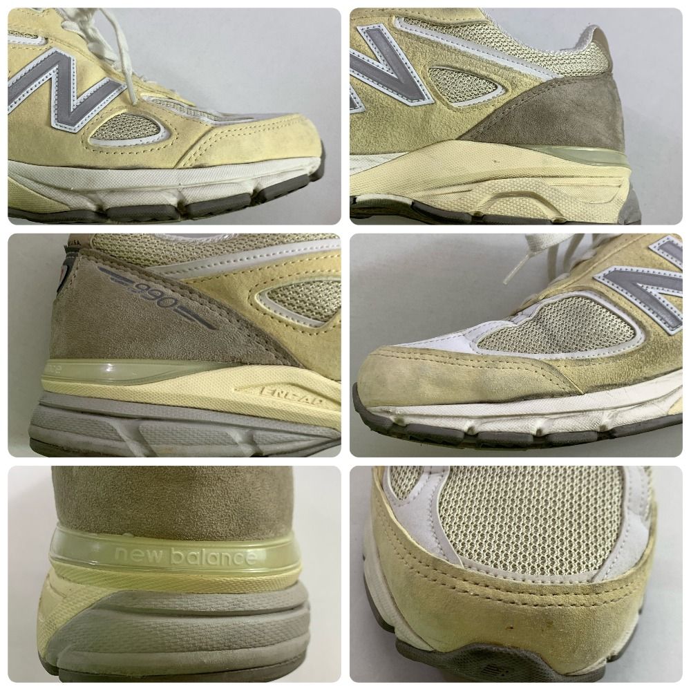 04w6290▽※【中古】New Balance 990V4 Beige U990TE4 ニューバランス 