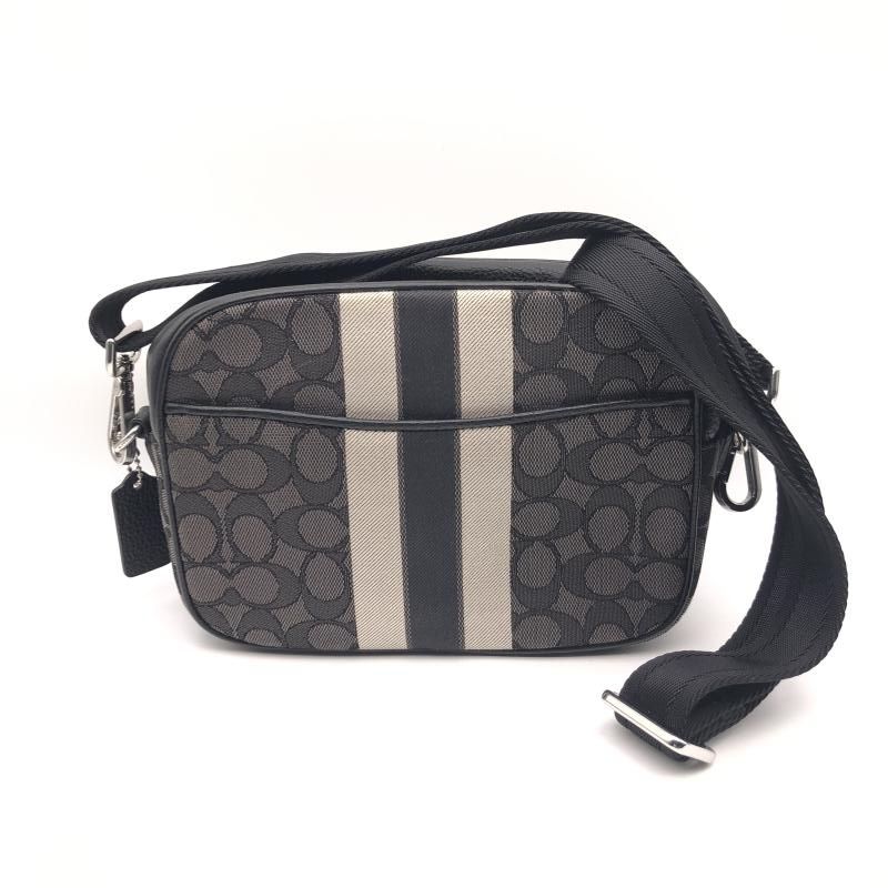 【中古】COACH　シグネチャーショルダーバッグ　H2022-1912　ブラック　コーチ[17][240017760232] 中古】COACH シグネチャーショルダーバッグ H2022-1912 ブラック
