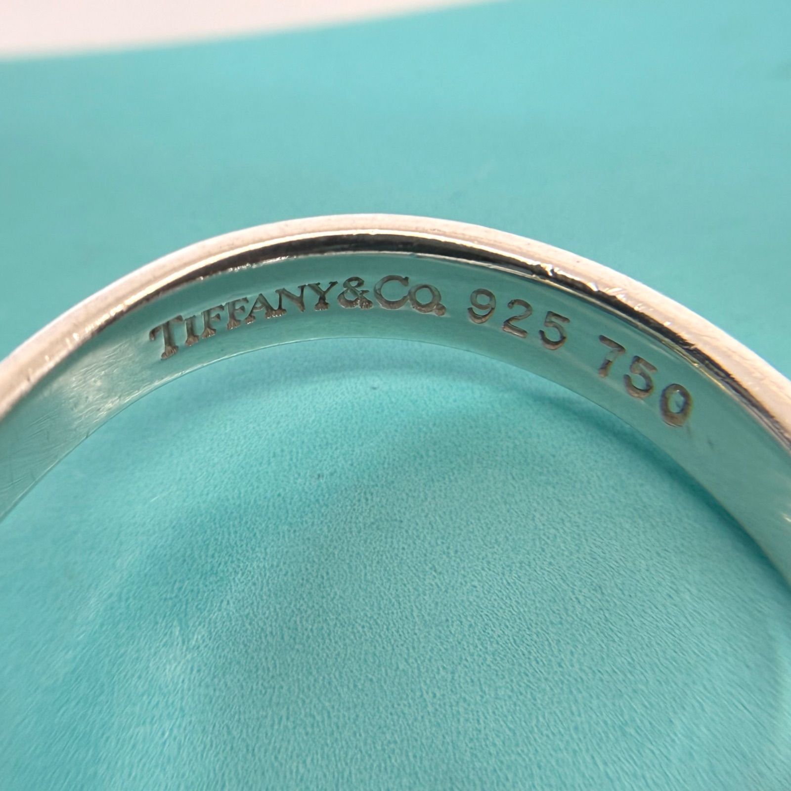 美品】TIFFANY ティファニー フック&アイ リング SV925 Au750 13号 