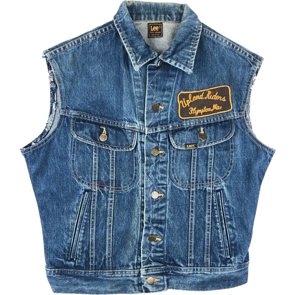 古着 70年代~ リー Lee カットオフ デニムベスト メンズM相当 