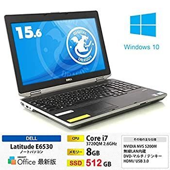 大容量SSD搭載)(Win 10搭載)DELL Latitude E6530 ※Core i7 3720QM 大容量SSD搭載)(Win 10搭載)DELL Latitude E6530 ※Core i7 3720QM