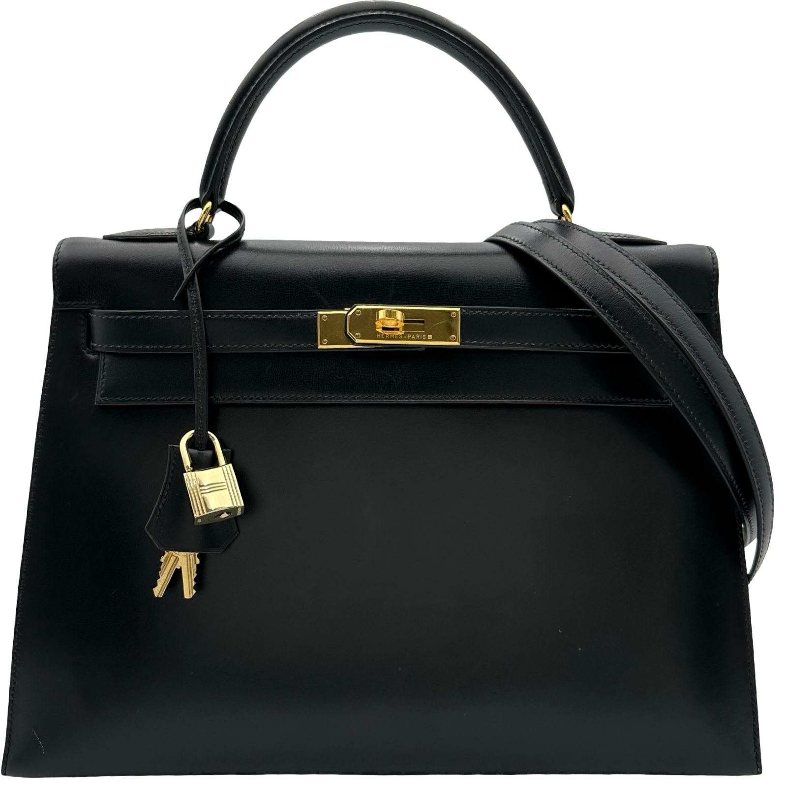 エルメス HERMES ケリー32 外縫い 〇Z刻 ブラック ゴールド金具