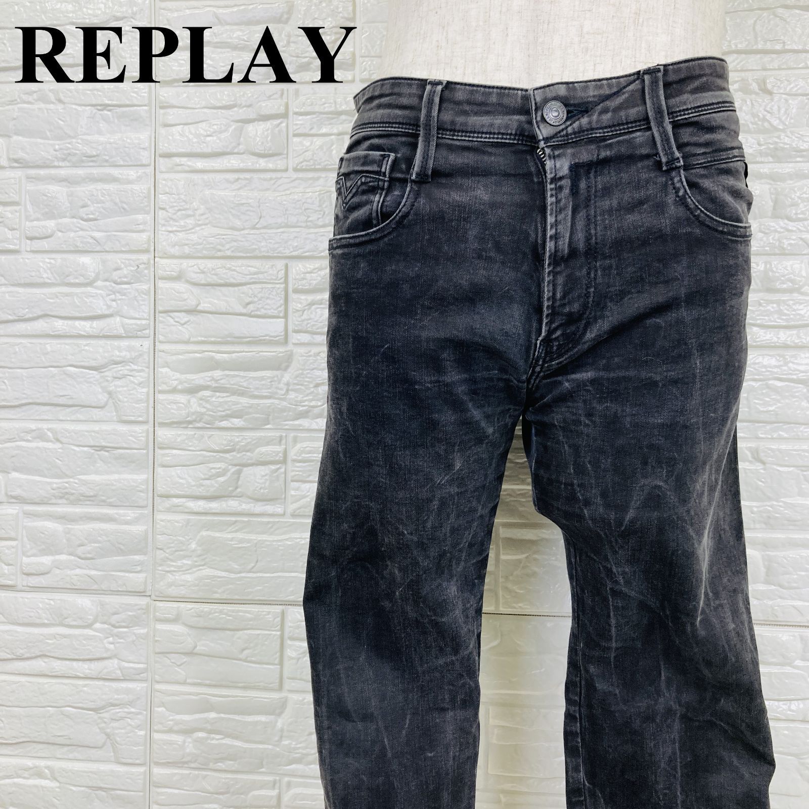 REPLAY リプレイ ANBASS デニムパンツ ブラック 31インチ 0296K