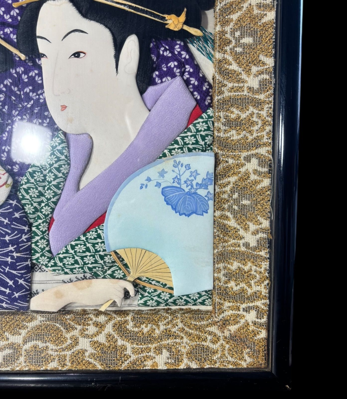 寛政三美人 押絵 美人画 浮世絵 日本絵画 伝統 手芸技法 額装 額 壁掛