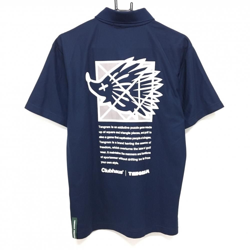 Clubhaus × Tangram ５周年品！ネイビー ポロシャツ 新作登場，正規品】 【超美品】タングラム×クラブハウス 半袖