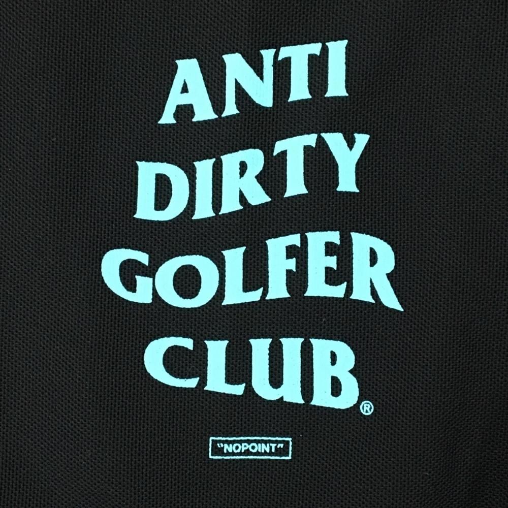 超美品】ノーポイント 半袖ポロシャツ 黒×ライトブルー ANTI DIRTY