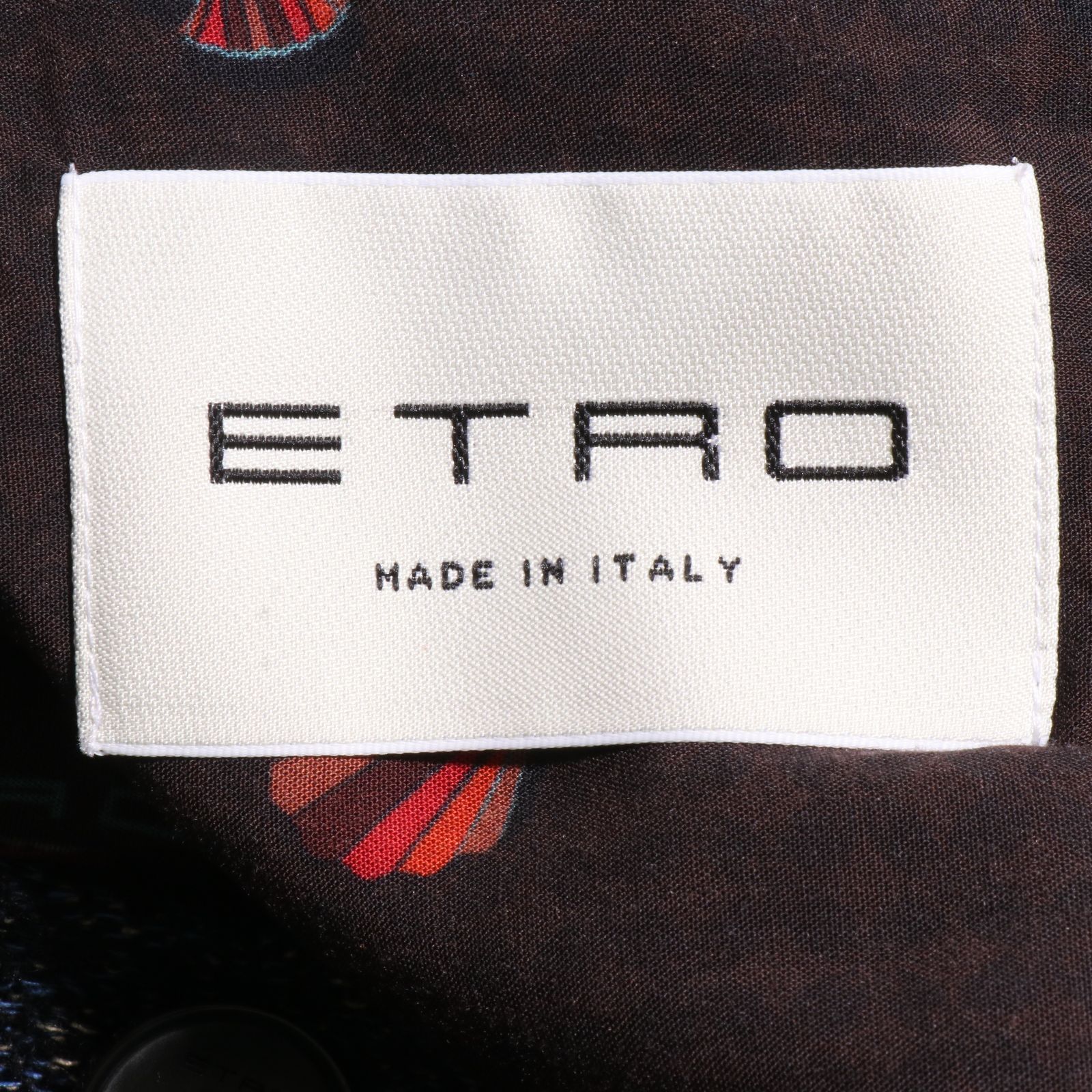 美品 ETRO アウター 織柄 裾切替 テーラード ポケット付き 二つボタン