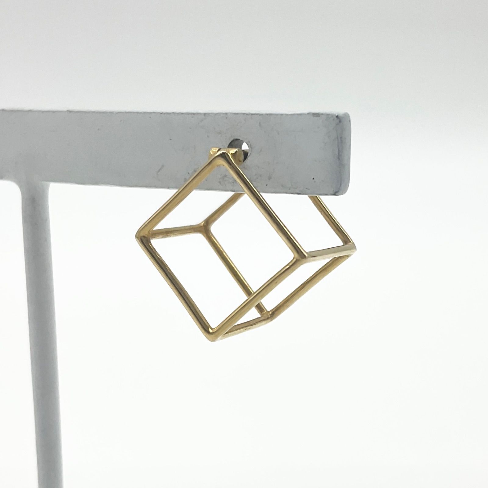 SHIHARA シハラ Square Pierce 10 スクエアピアス シングル 片耳用 K18 