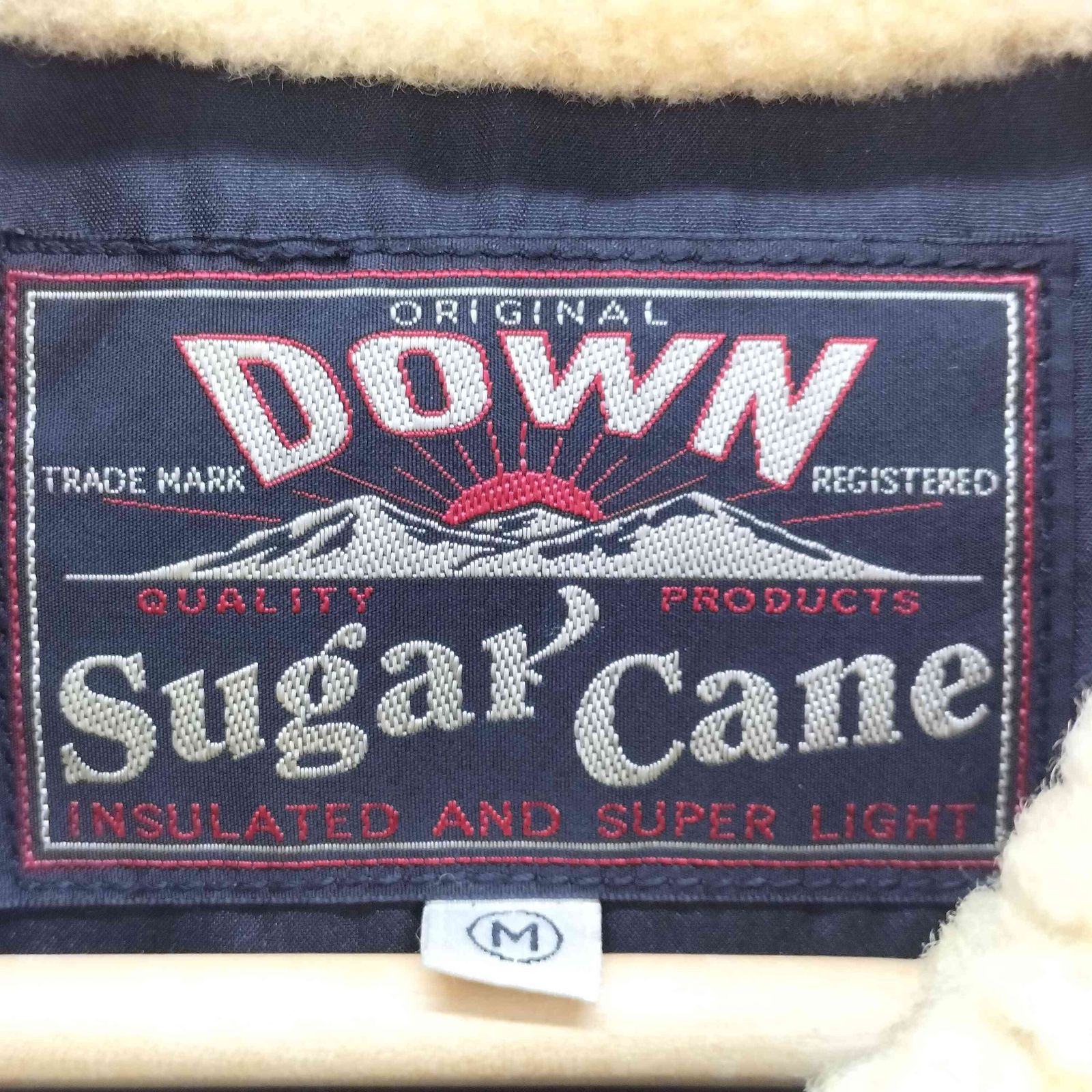 シュガーケーン SUGAR CANE ムートンカラー レザー切り替え ダウン 