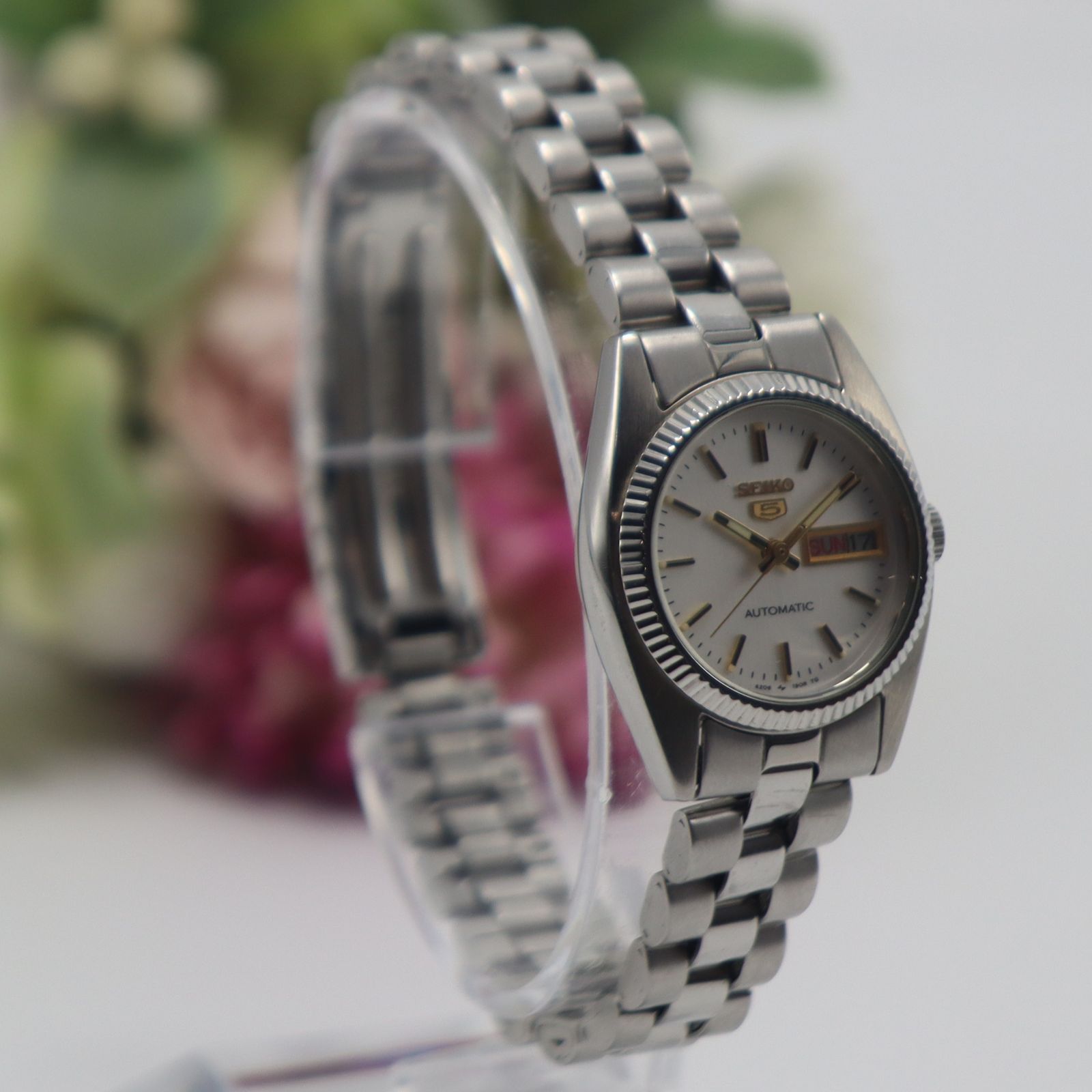 ☆セイコーファイブ SEIKO 5メンズ腕時計 デイデイト 裏スケルトン