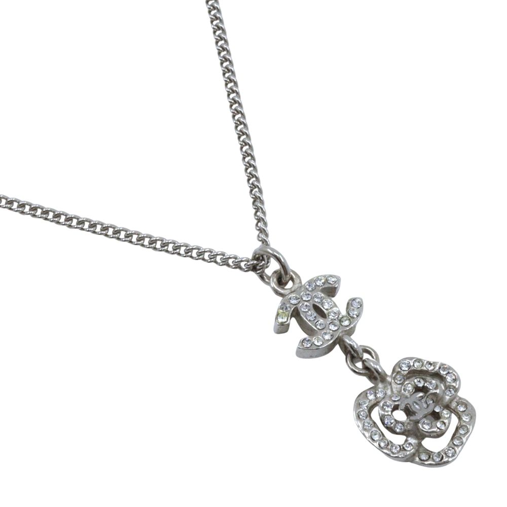 CHANEL】シャネル ココマーク カメリア 金属製×ラインストーン
