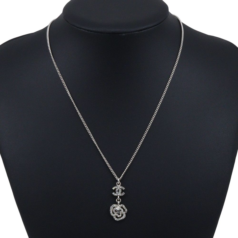 CHANEL】シャネル ココマーク カメリア 金属製×ラインストーン