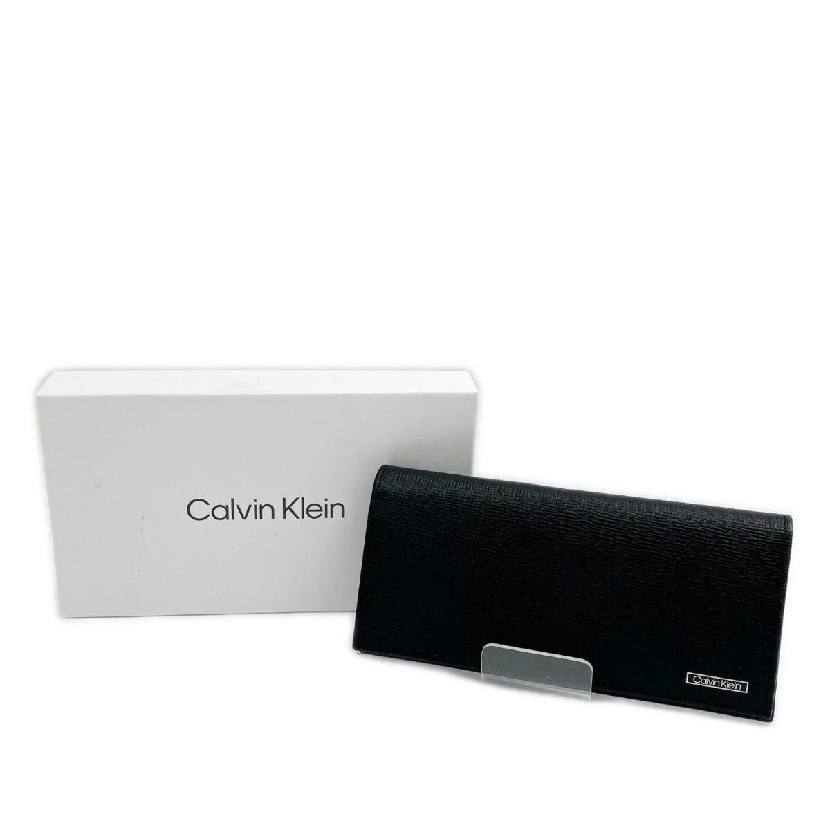 Calvin Klein カルバンクライン 長財布 2つ折り財布 ブラック 箱付