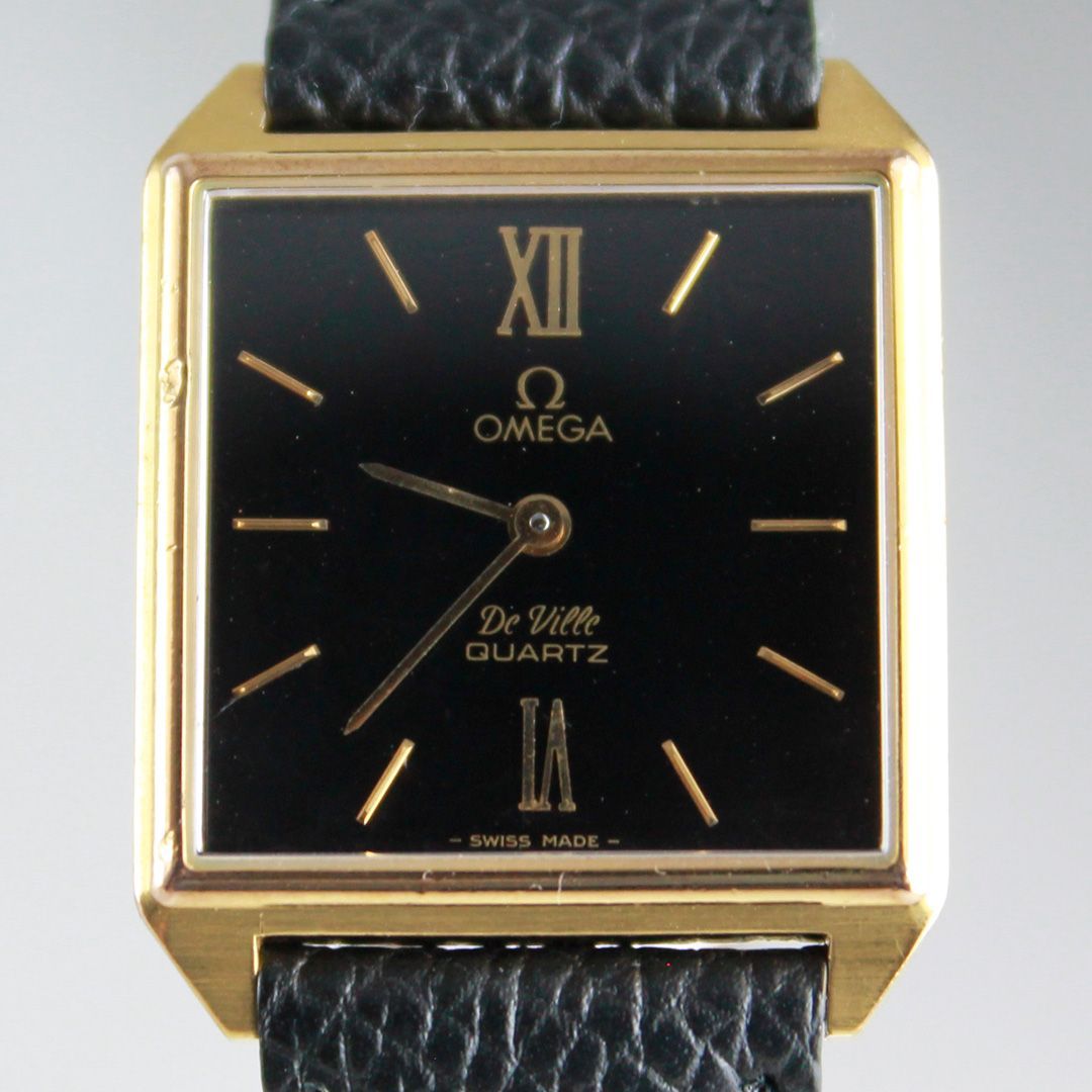 TTS29 OMEGA De Ville スクエア 1365 レディース クォーツ GP ゴールド