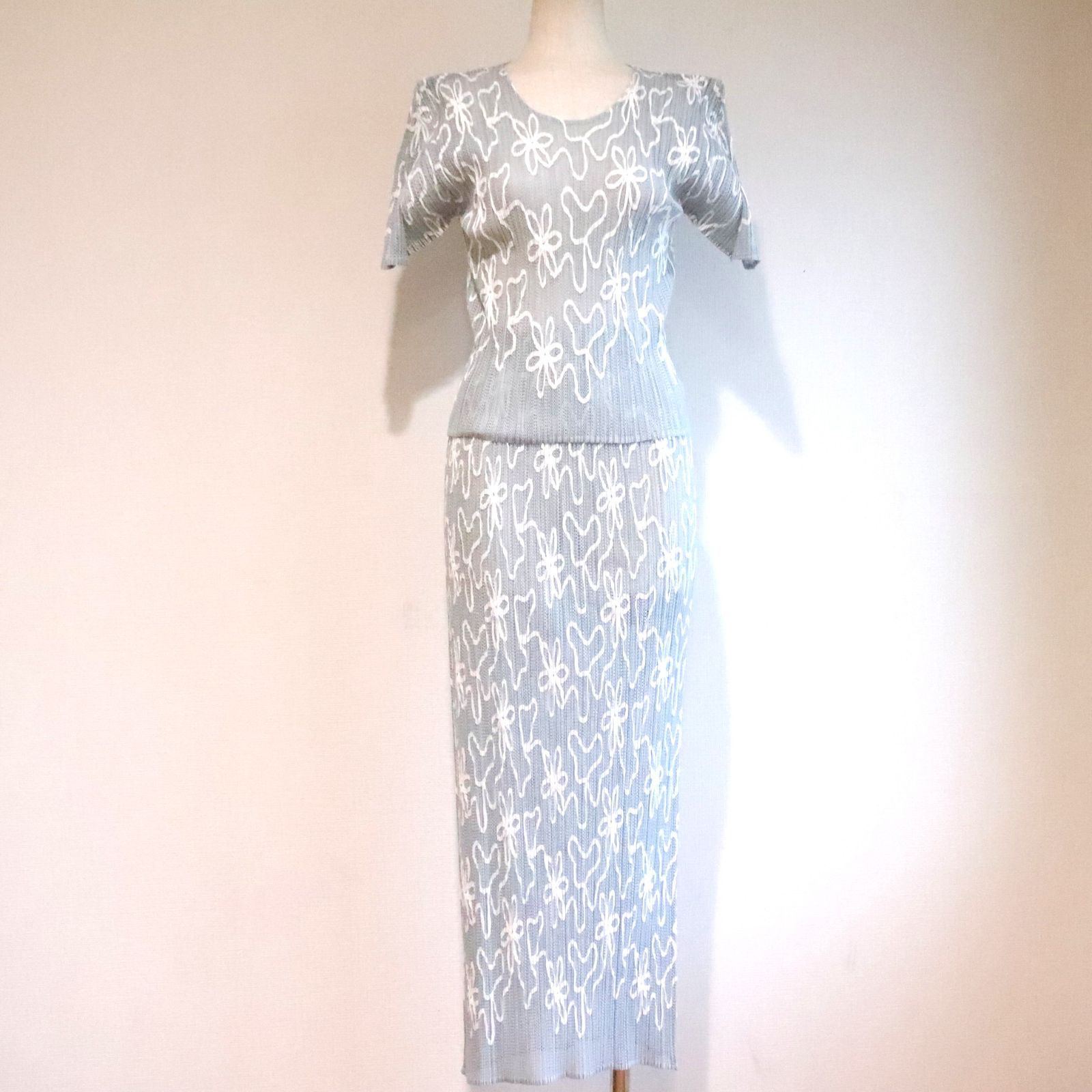 PLEATS PLEASE プリーツプリーズ イッセイミヤケ セットアップ 花柄 