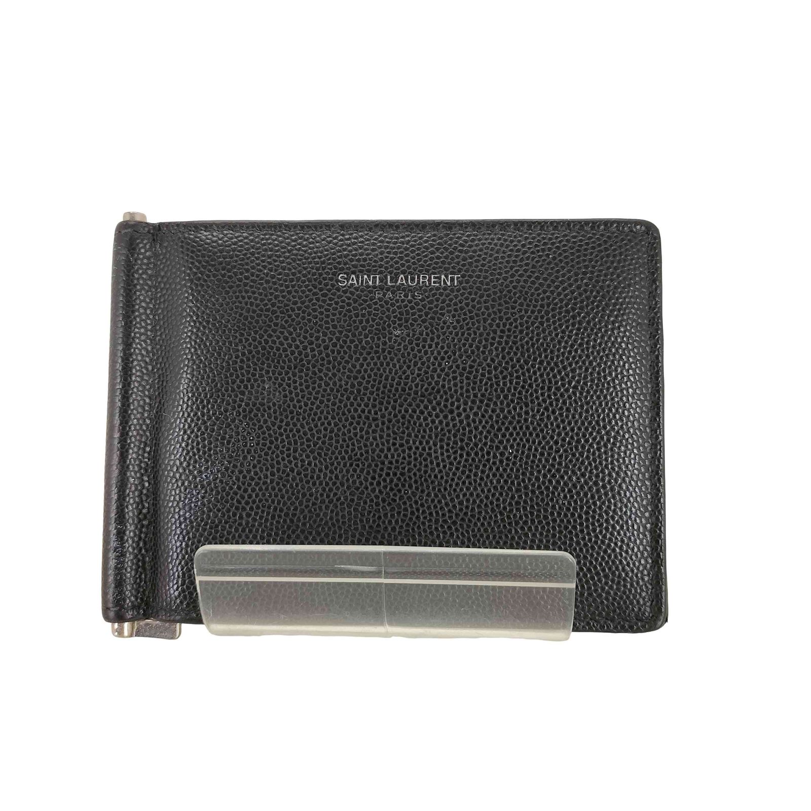 サンローランパリ SAINT LAURENT PARIS キャビアスキン マネークリップ
