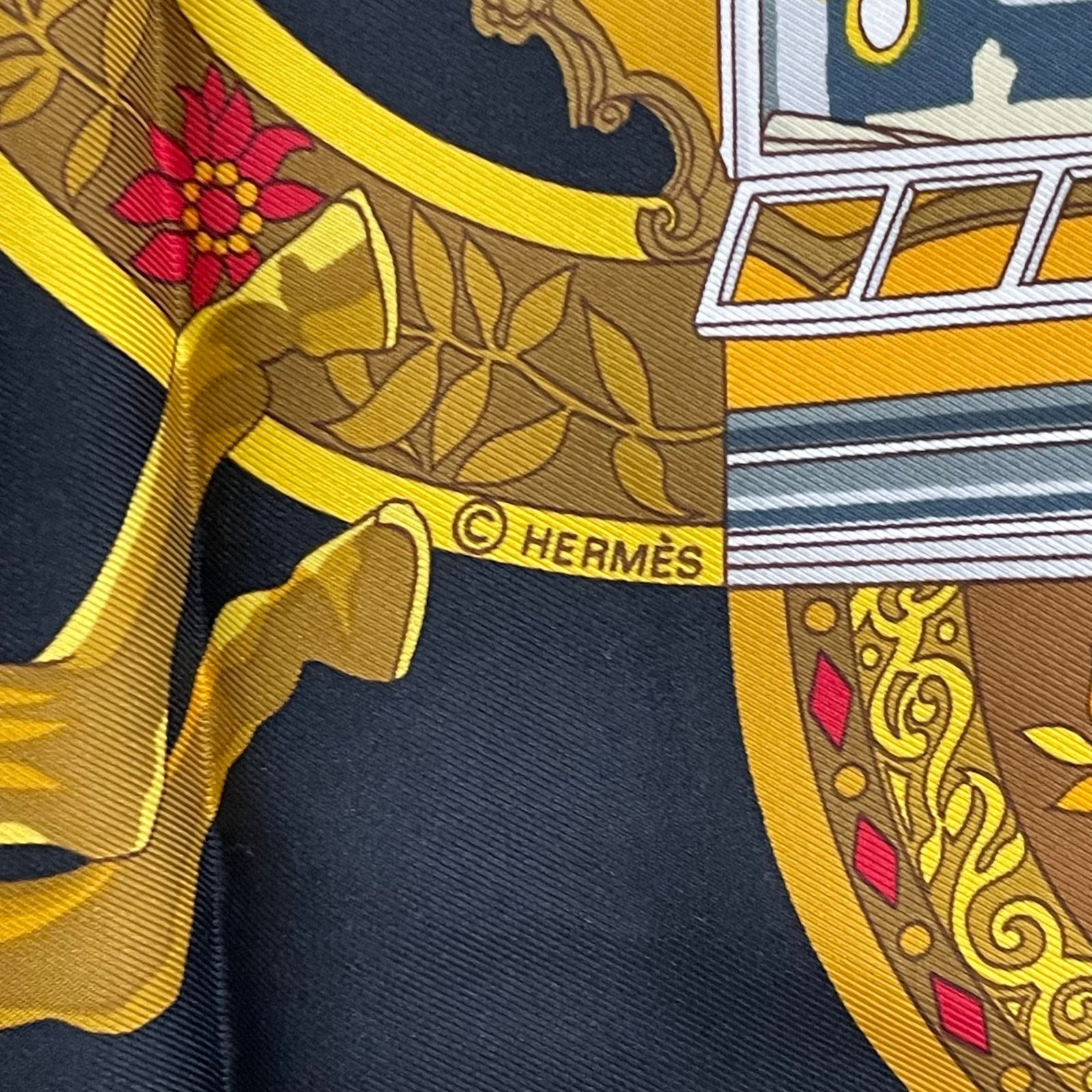 極美品 HERMES エルメス スカーフ シルク カレ90 IN SALZBURG