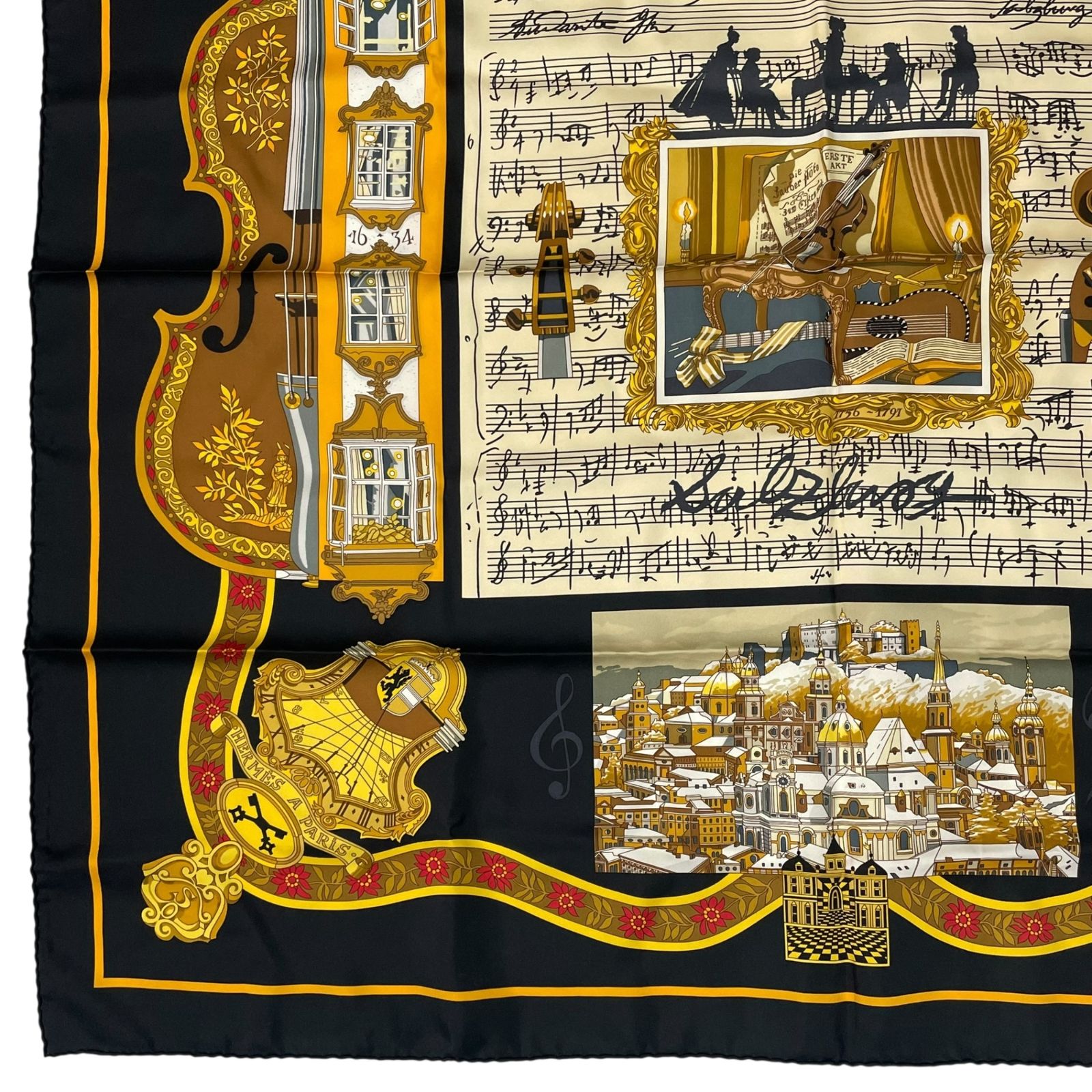 極美品 HERMES エルメス スカーフ シルク カレ90 IN SALZBURG 
