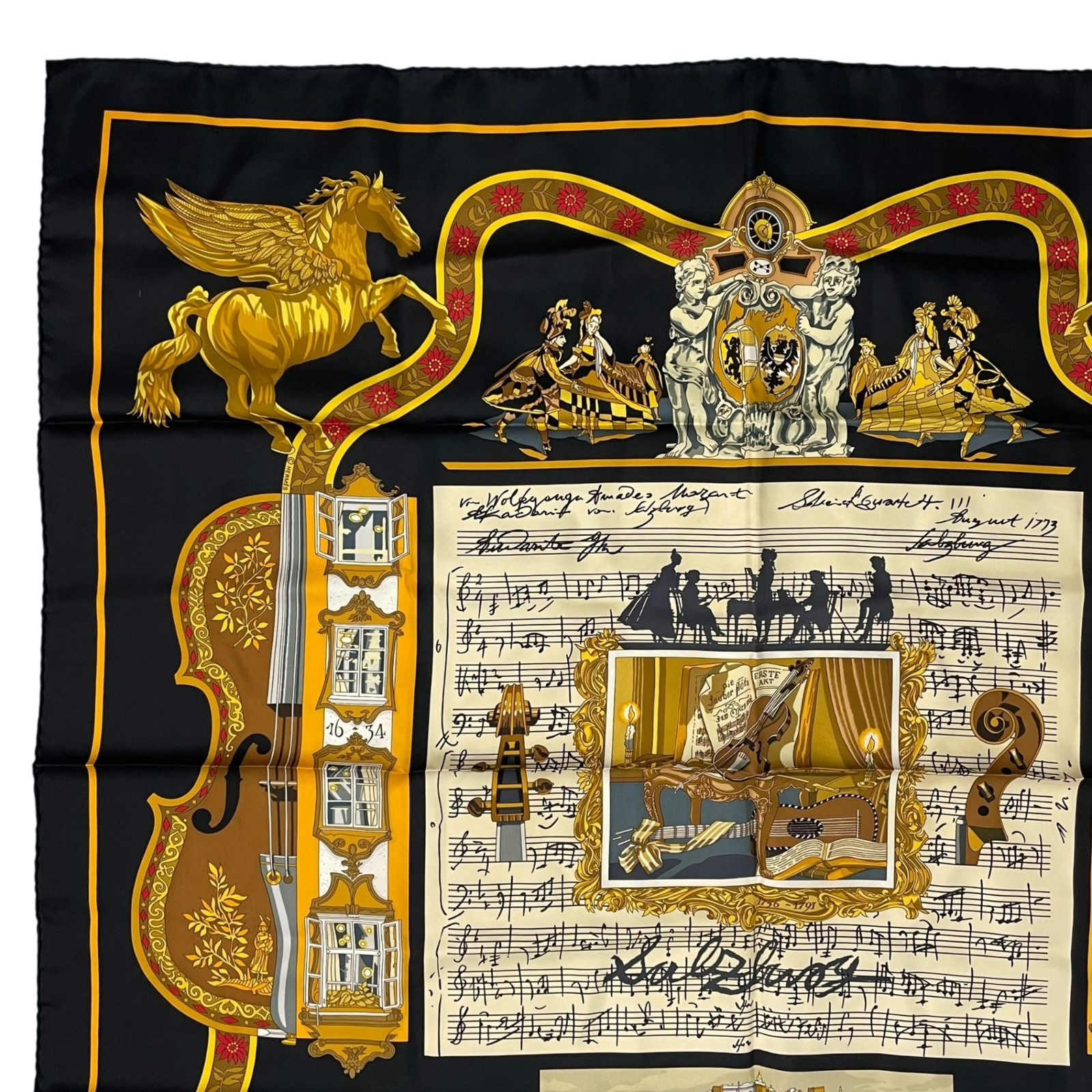 極美品 HERMES エルメス スカーフ シルク カレ90 IN SALZBURG