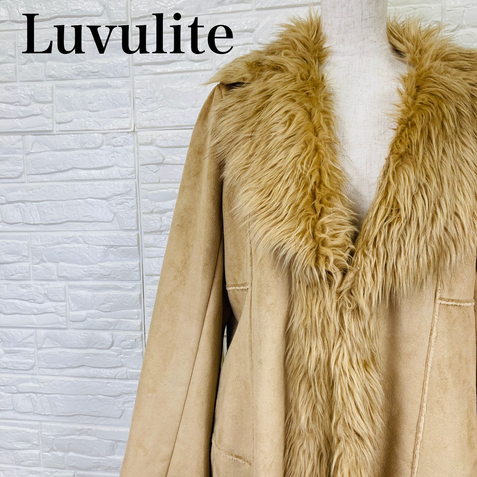 Luvulite ルブライト ファーコート アウター ベージュ LL 0309K