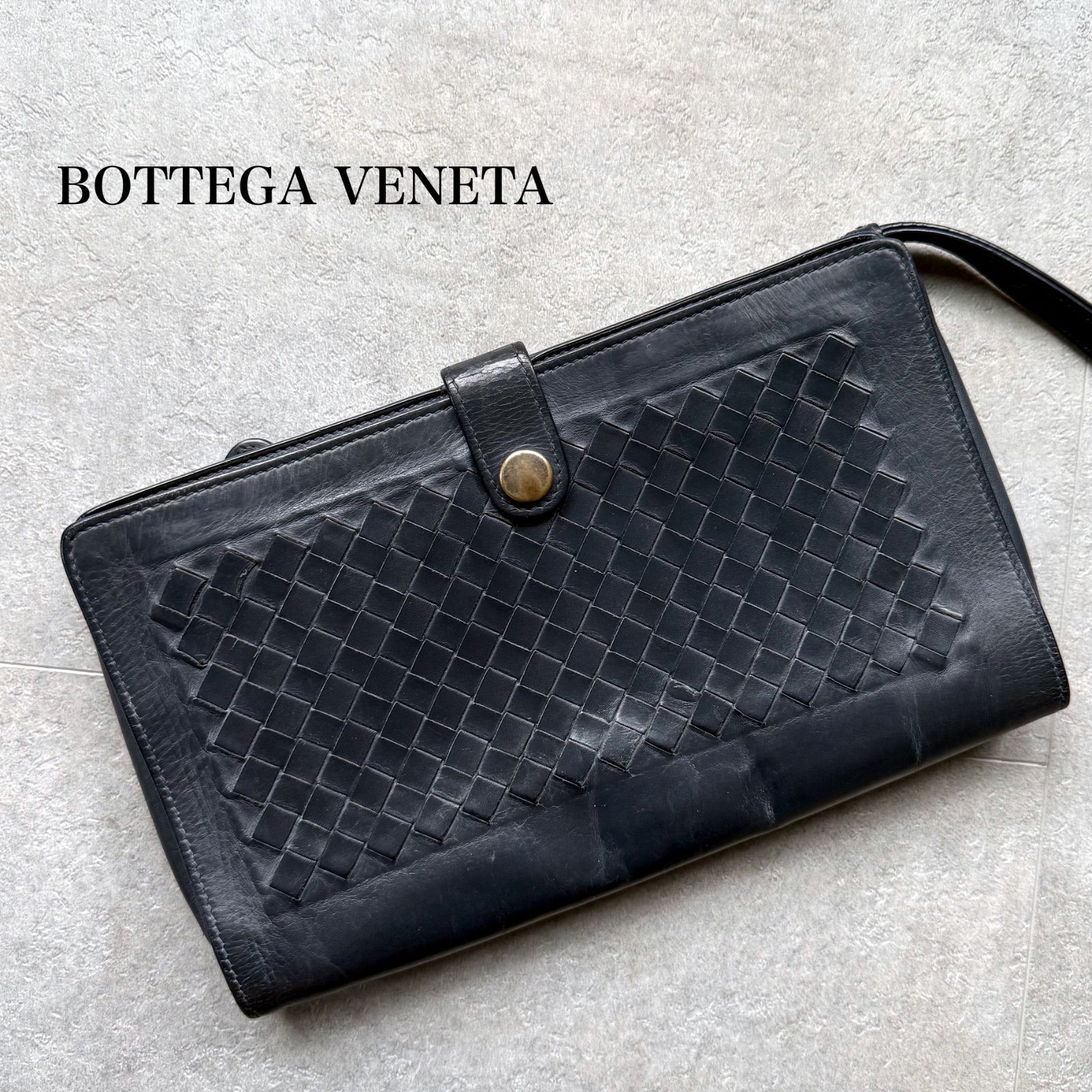 BOTTEGA VENETA ボッテガヴェネタ イントレチャート レザー クラッチ 