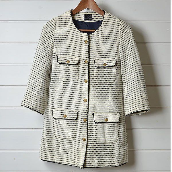 deuxieme classe tweed コート　美品！ DEUXIEME CLASSE｜ドゥーズィエムクラス ツイードコート/5c1540*A