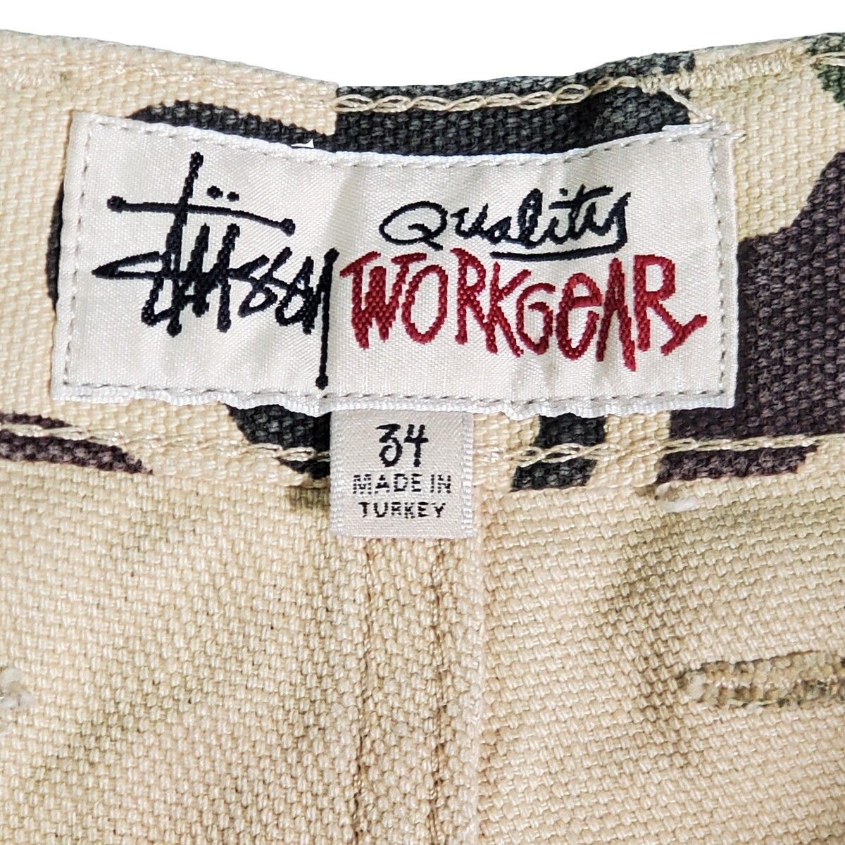 STUSSY ステューシー Camo Canvas Work ダブルニー ワークパンツ カモ