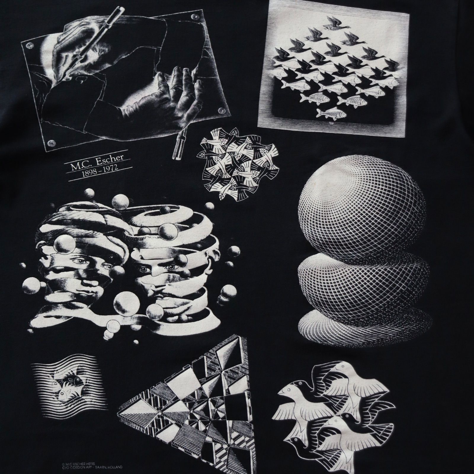 90s M.C.エッシャー 希少 90s 希少 マルチプリント Tシャツ 希少90s 
