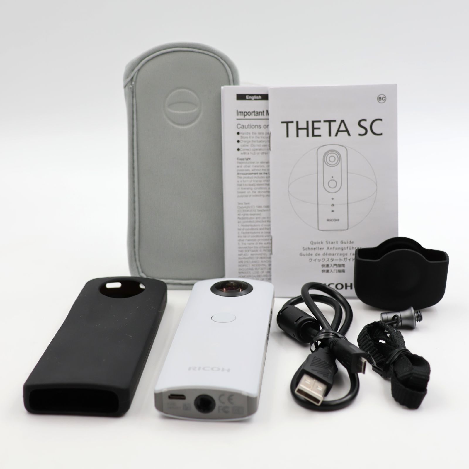 □新品同様□ RICOH THETA SC ホワイト 全天球カメラ 360度カメラ 