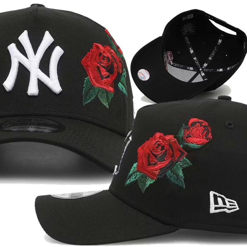 新品】ニューエラ キャップ バラ 刺繍 限定モデル NEW ERA 9FORTY A