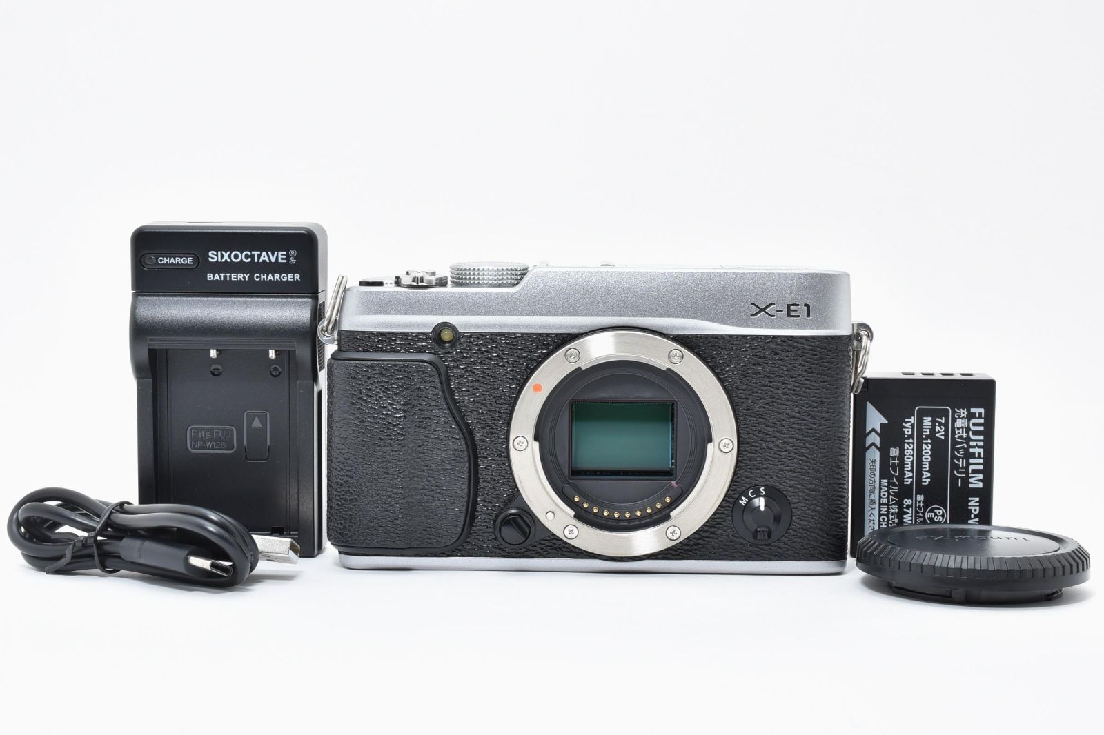 富士フイルム FUJIFILM X-E1 ボディ シルバー ミラーレス一眼 デジタル 