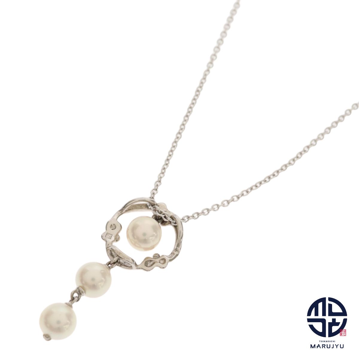 2WAY!!【TASAKI(田崎真珠)】アコヤ本真珠ネックレス 9.0mm珠 K18 3.4g 40cm