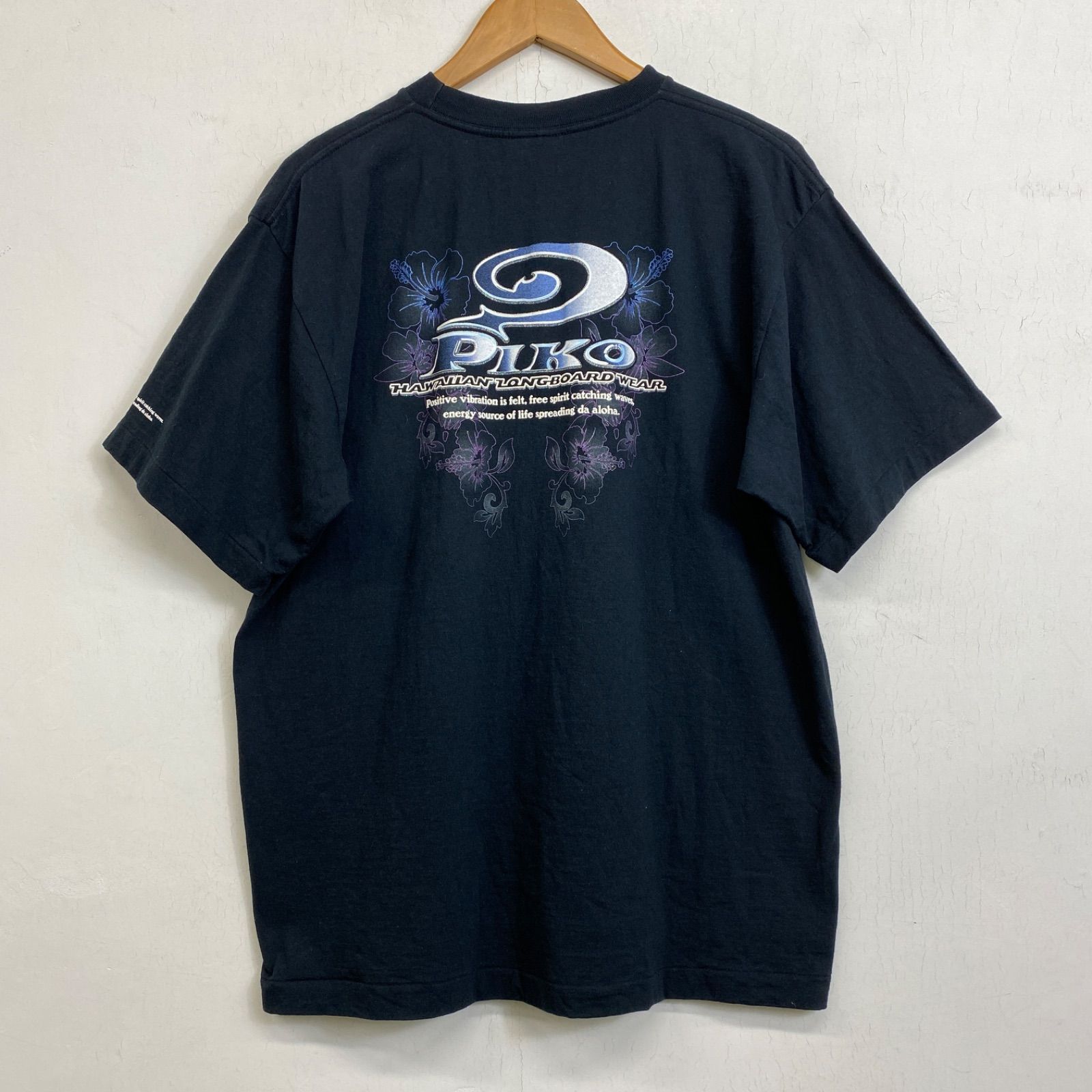 PIKO ピコ プリント Tシャツ 古着 VINTAGE ハイビスカス サーフ 平成 