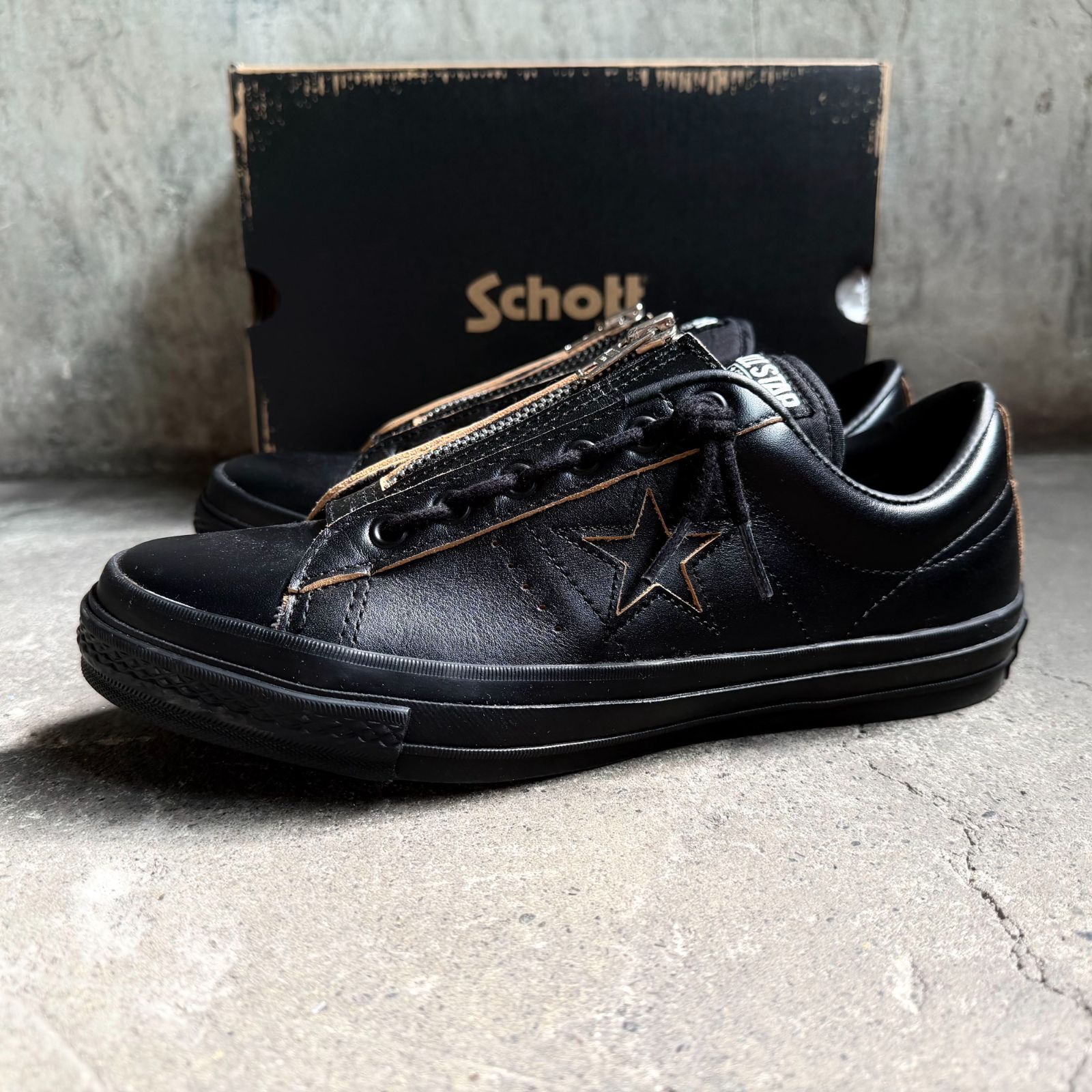 Schott x CONVERSE ONE STAR Z Schott センタージップ レザー