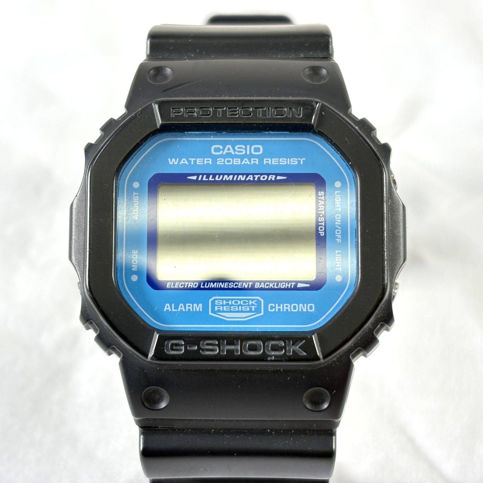 ジャンク】カシオ CASIO G-SHOCK DW-5600SN ブルー×ブラック四角 
