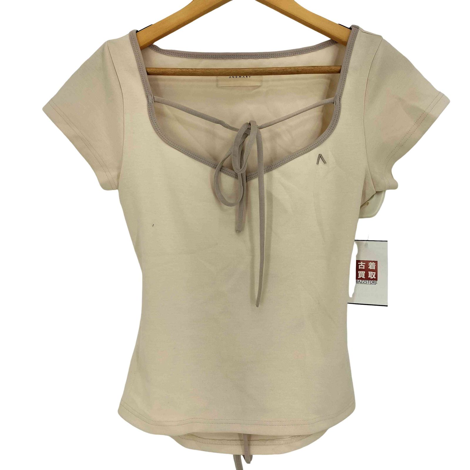 andmary Collie ribbon tops black
