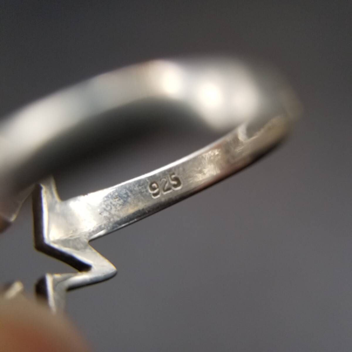 ヴィンテージ スタージュエリー シルバー925 リング チェーン 10.5号 スター 星 カットアウト 925 シルバー ヴィンテージ リング 銀 指輪