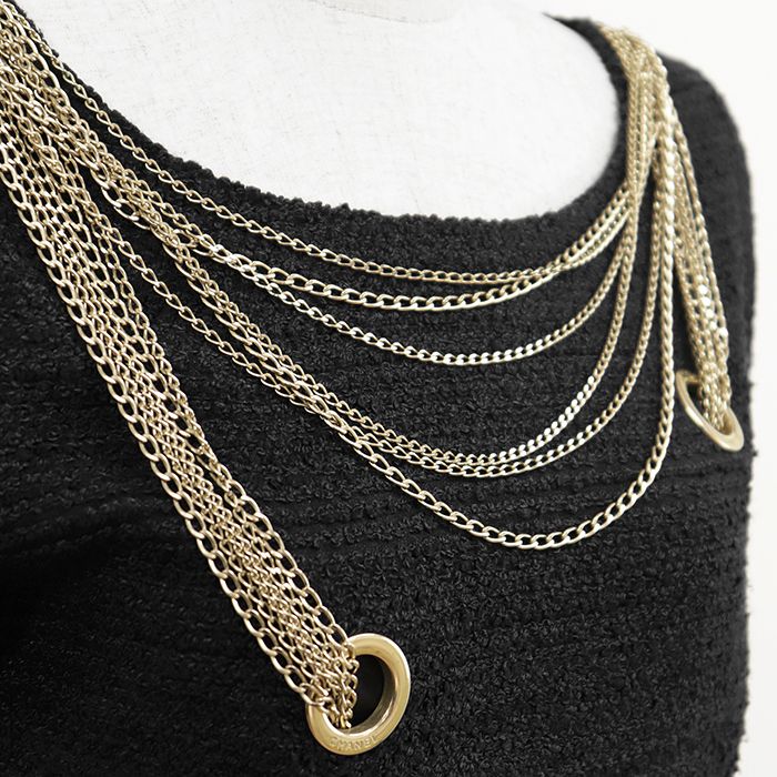 CHANEL シャネル ドレス サイズ 40 レディース 08P P33030 ゴールド 